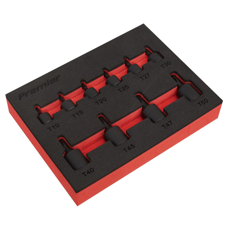 Premier Low Profile TRX-Star* Impact Socket Bit Set 1/4" & 3/8"Sq Drive 10pc Sealey Premier - Dynamic Drive