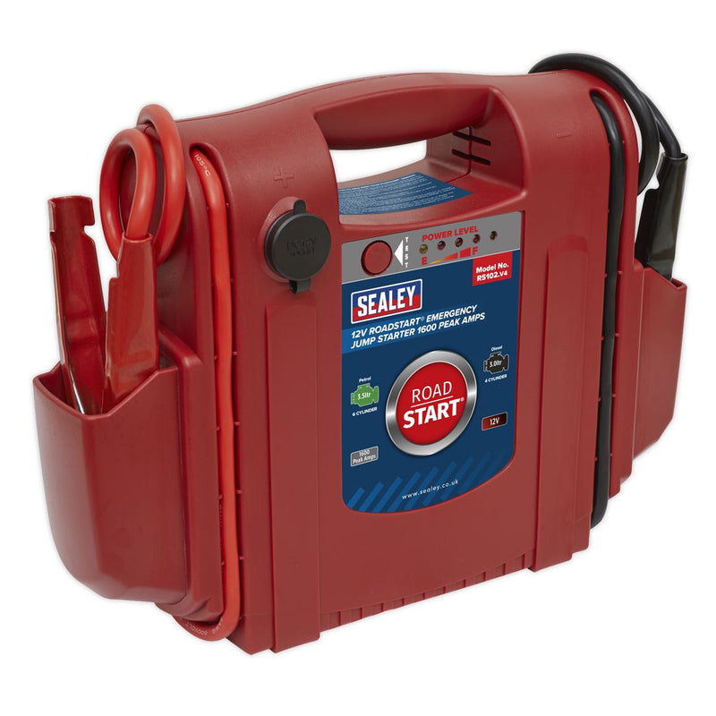 Sealey RoadStartï Emergency Jump Starter 12V 1600 Peak Amps RS102 Sealey - Dynamic Drive
