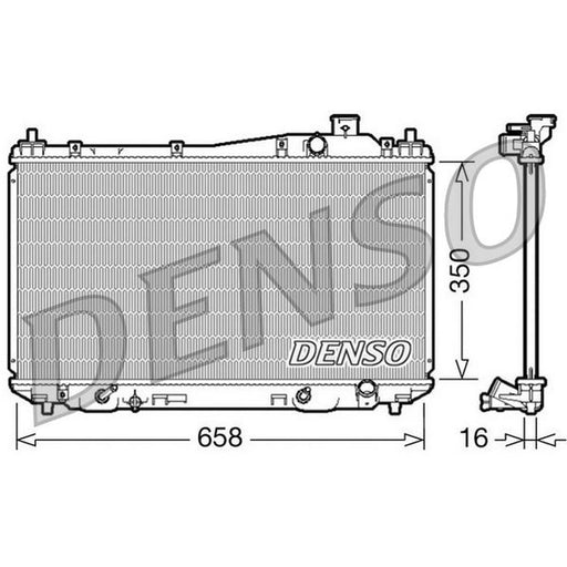 Denso Engine Radiator fits Honda Civic VII 2000-2005 1.4 1.6 1.7