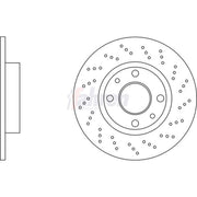 Fahren 2 x Perforated Rear Brake Discs FBD7152-x2