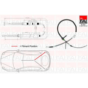 FAI Handbrake Cable Right Rear FBC0003