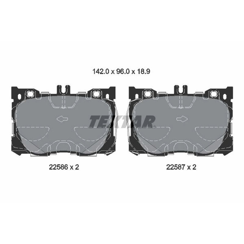 Textar Front Brake Pad Set 2258601