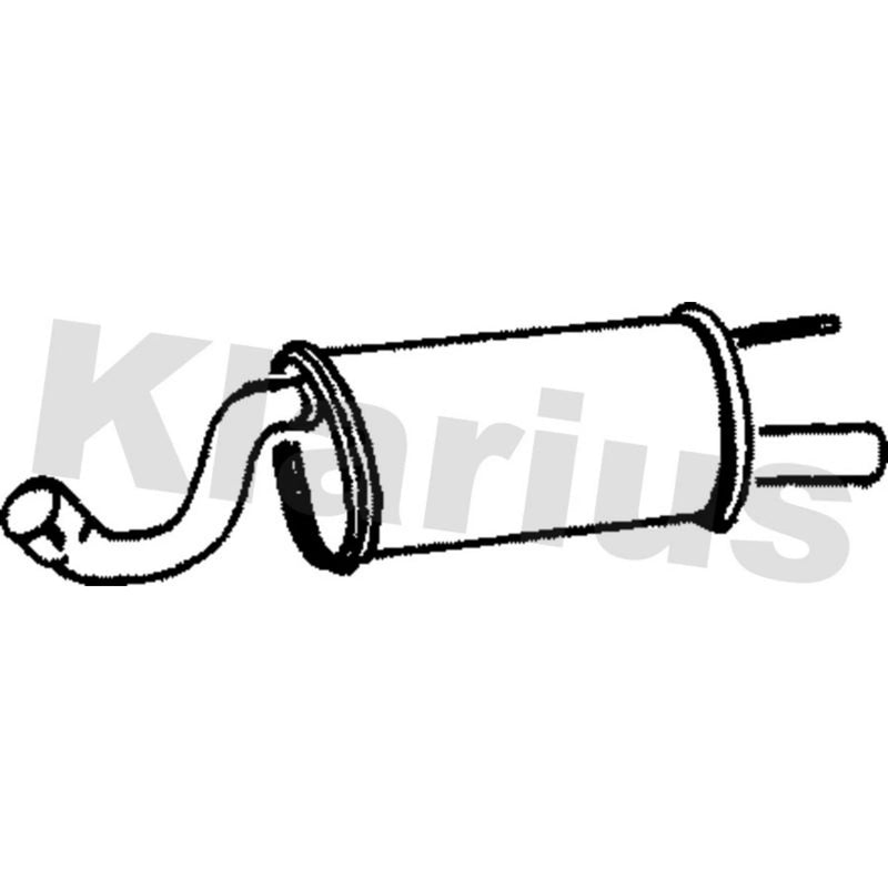 Klarius Box With Tail Pipe (Rh Right Rear fits Jaguar Xj 1994-1997 3.2 4.0