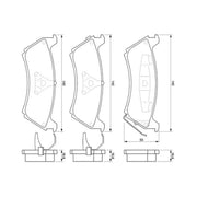 Bosch Front & Rear Pads fits Mercedes-Benz M-Class 1998-2005