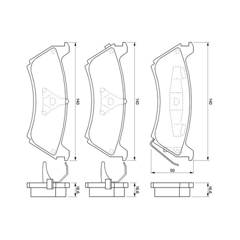 Bosch Front & Rear Pads fits Mercedes-Benz M-Class 1998-2005