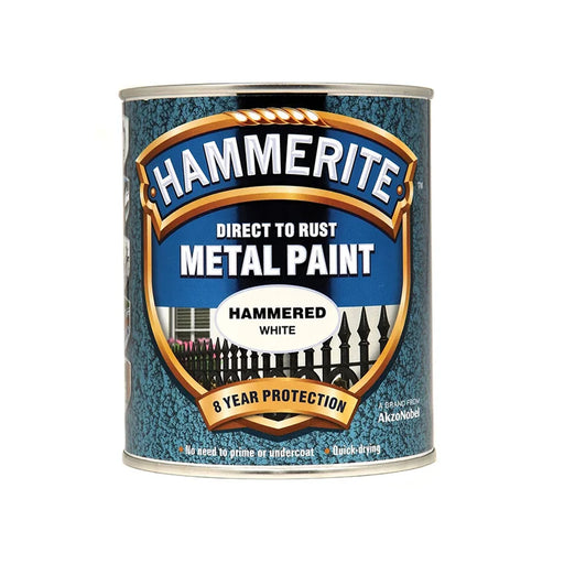 Hammerite Direct To Metal Hammered Paint White 750ml