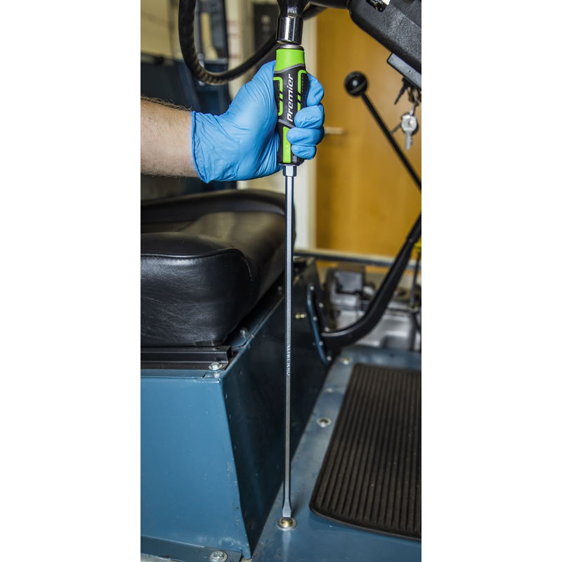 Premier Extra-Long Hammer-Thru Screwdriver Set 450mm 3pc - Hi-Vis Green Sealey Premier - Dynamic Drive