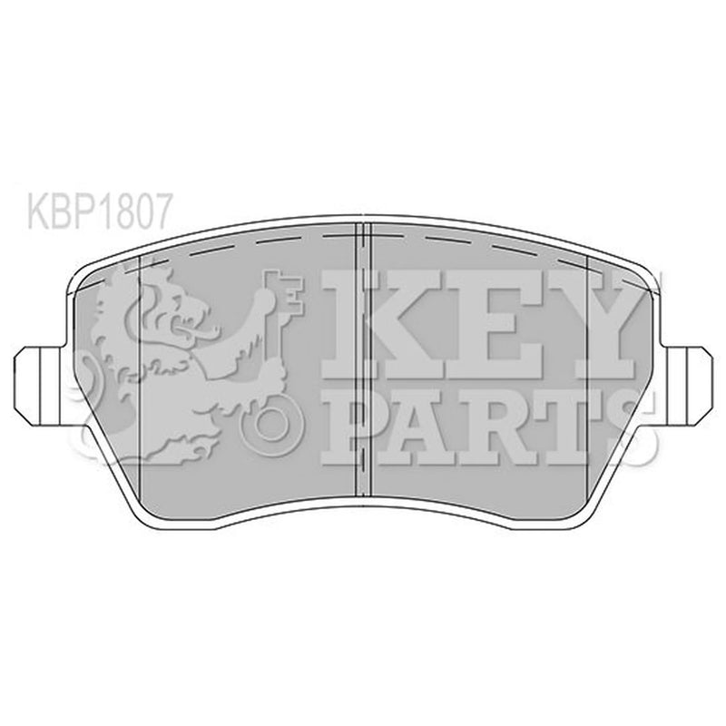 Key Parts 4 x Front Brake Pad Set fits Dacia Dokker 2012-2021 1.5 1.6