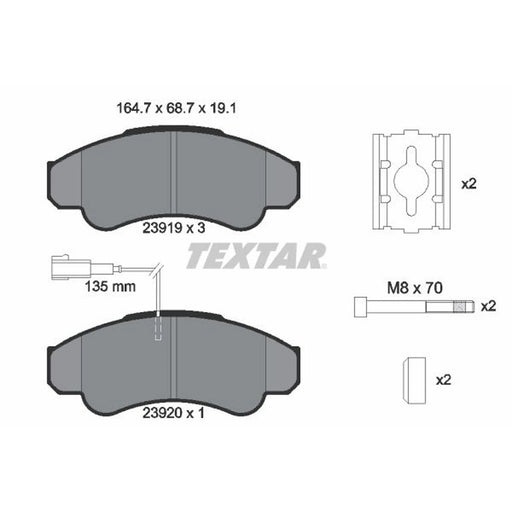 Textar Front Brake Pad Set 2391901