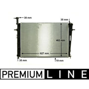 Mahle Engine Radiator fits Hyundai Tucson 2004-2010 2.0