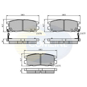Comline 4 x Rear Brake Pad Set fits Isuzu Mu 1998-2002 3.0