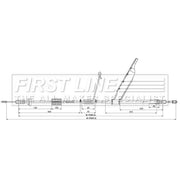 First Line Handbrake Cable Left Rear fits Ford Transit V363 Bus 2013-2024