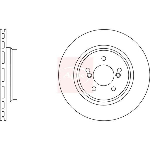 Apec 2 x Vented Brake Discs fits BMW 5 1998-2003