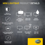 Hella Led Mini Lightbar 6.2Inch Spot 1FB 1FB 358 176-211 SP1068197 1FB 358