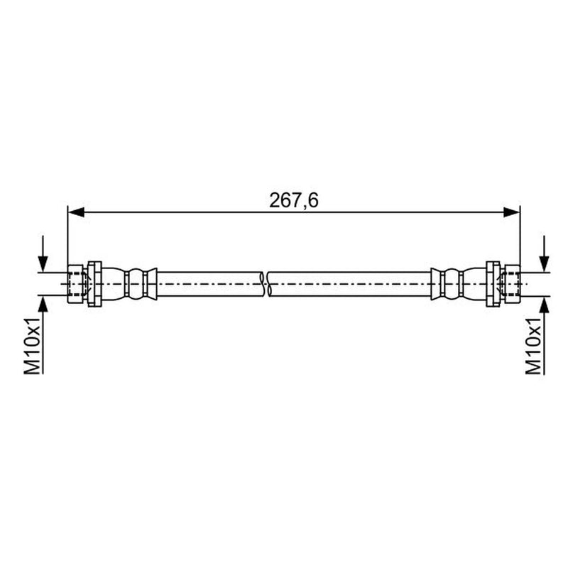 Bosch Brake Hydraulic Hose Line Rear Right fits Mazda Tribute 2000-2008 2.0 3.0