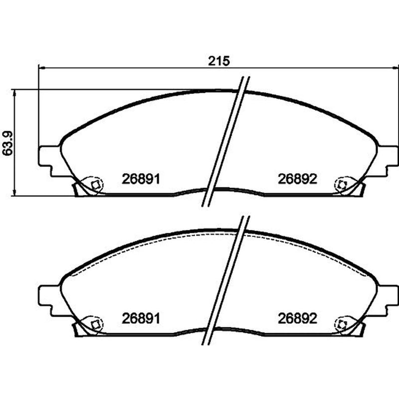 Mintex Front Brake Pad Set fits Jeep Grand Cherokee L V 2021 on 2.0