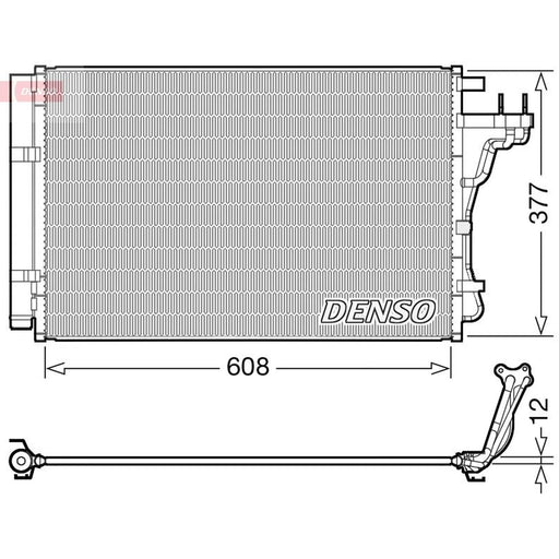 Denso Air Conditioning Condenser fits Kia Soul II 2014-2018 1.6 2.0