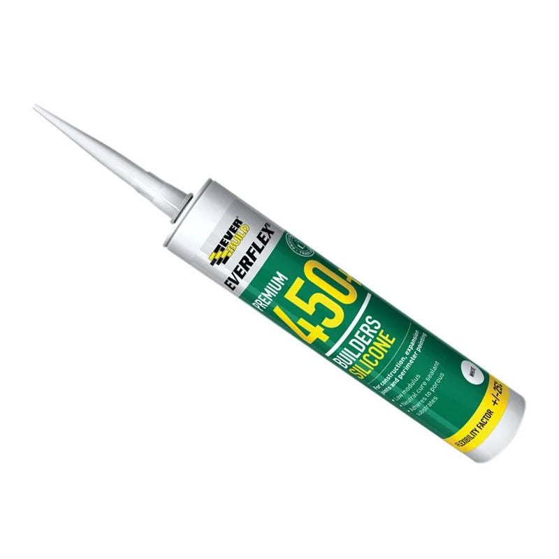 Everbuild Sika Everflex® 450 Builders Silicone Sealant White 300ml - 880245