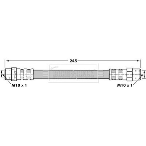 Borg & Beck Brake Hydraulic Hose Line inner BBH6923