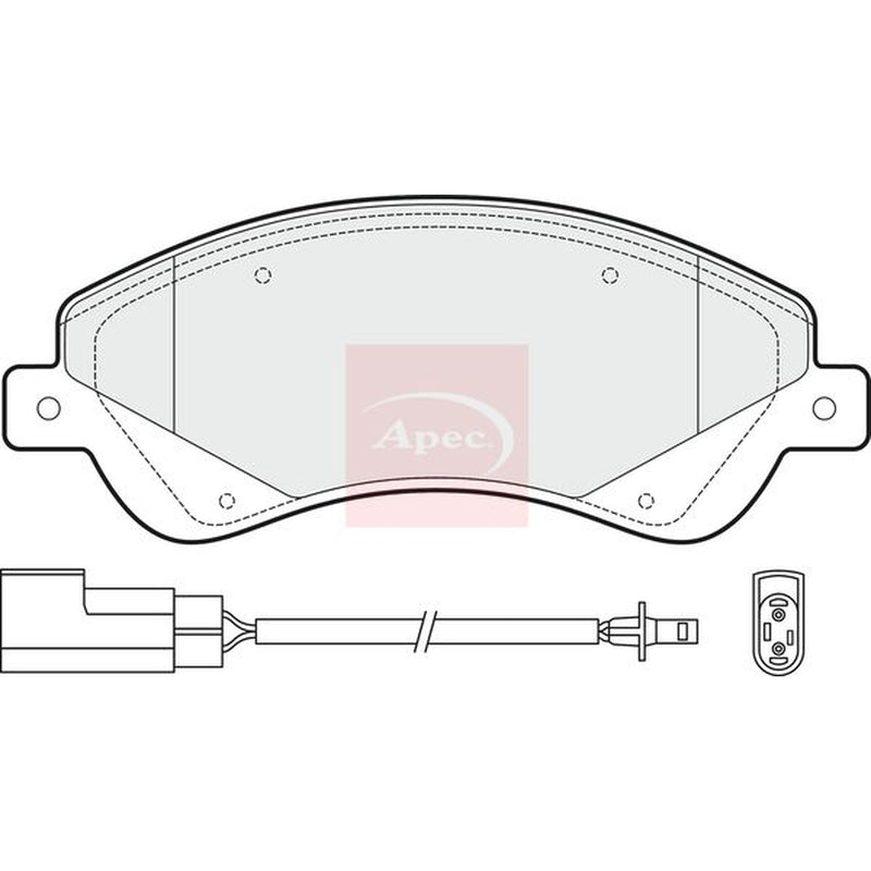 Apec Front Brake Pad Set fits Ford Transit 2006-2014 2.2
