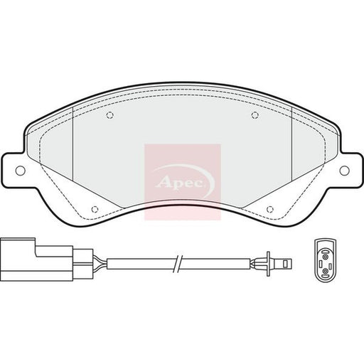 Apec Front Brake Pad Set fits Ford Transit 2006-2014 2.2