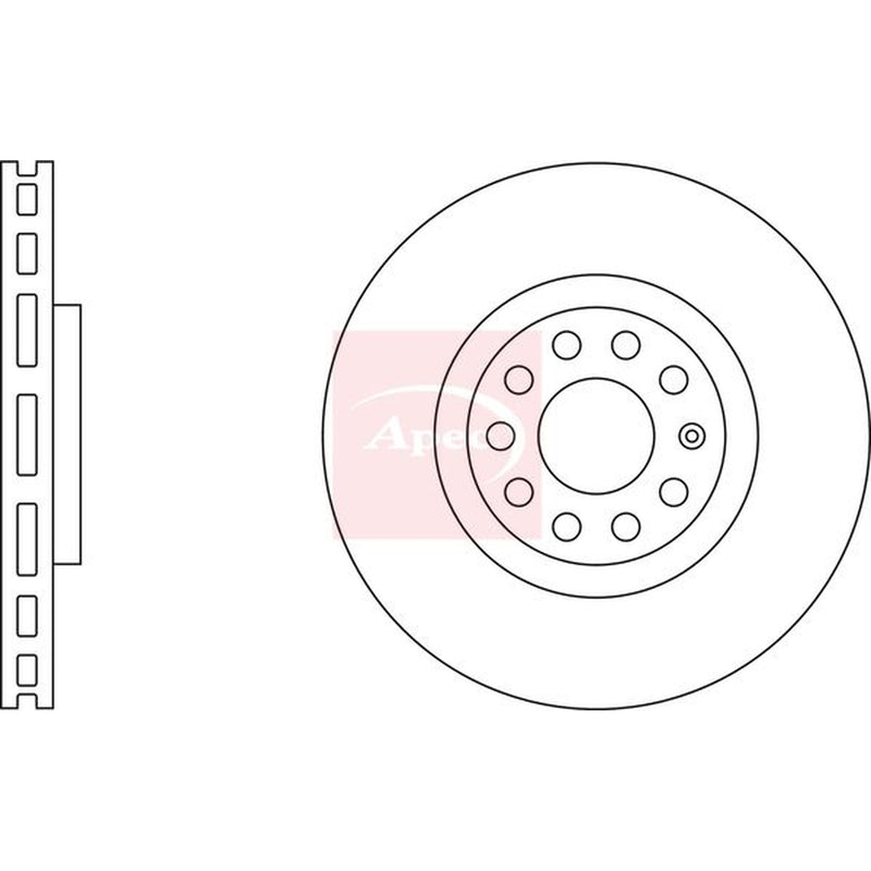 Apec Front Brake Vented Discs & Pads fits Audi Allroad C5 2000-2005 2.5 2.7 4.2