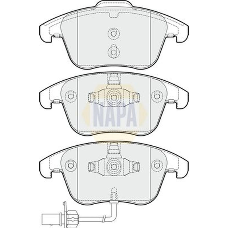 NAPA Front Brake Pad Set fits Audi A4 Allroad B8 2009-2016 2.0