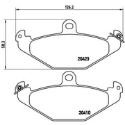Brembo 4 x Rear Brake Pad Set fits Chrysler Viper 1994-1998 8.0