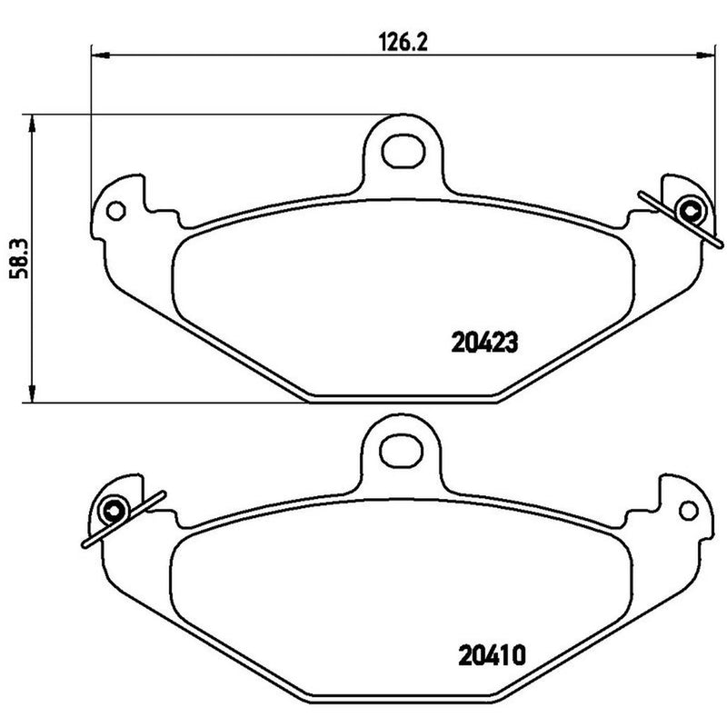 Brembo 4 x Rear Brake Pad Set fits Chrysler Viper 1994-1998 8.0