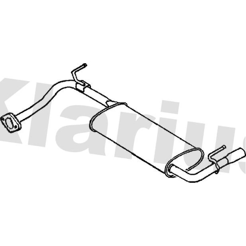 Klarius Box With Tail Pipe Rear fits Mazda 323 C 1994-1998 1.3 1.5