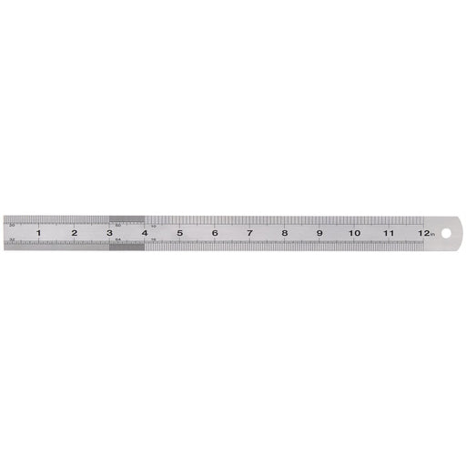 Draper Stainless Steel Rule, 300mm, 12" 22671 Draper - Dynamic Drive