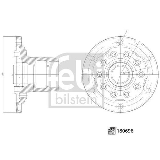 Febi Wheel Hub Stud 180696