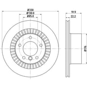 Mintex Rear Brake Discs & Pads fits Mercedes-Benz G-Class 2015-2018