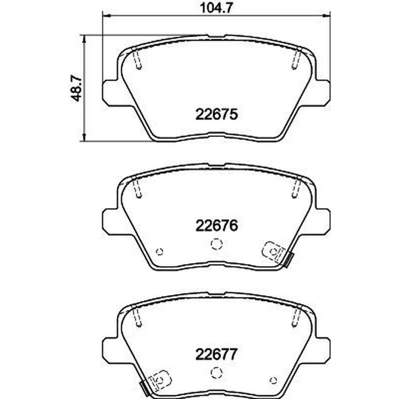 DON Rear Brake Pad Set fits Hyundai I30 2016-2020 1.0 1.4 1.5 1.6