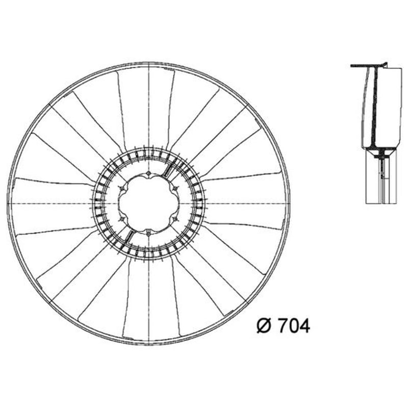 Mahle Radiator Cooling Fan Blade fits Man F2000 1994-2005