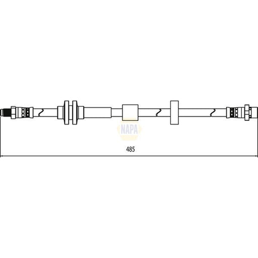 NAPA Brake Hydraulic Hose Line Front fits BMW 1 2004-2013