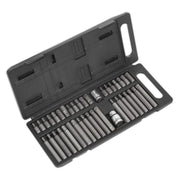 Sealey TRX-Star/Hex/Spline Bit Set 40pc 3/8" & 1/2"Sq Drive S0982 Siegen by Sealey - Dynamic Drive