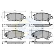 Comline 4 x Front Brake Pad Set fits Ford Transit 2000-2006 2.0 2.3 2.4