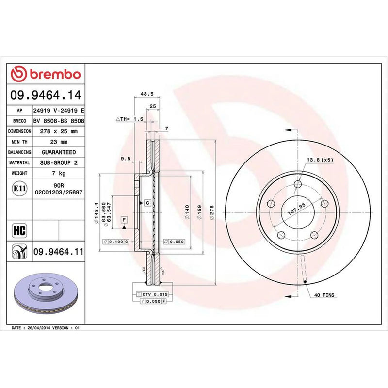 Brembo Front & Rear Brake Discs & Pads fits Ford Focus II 2005-2011 2.0