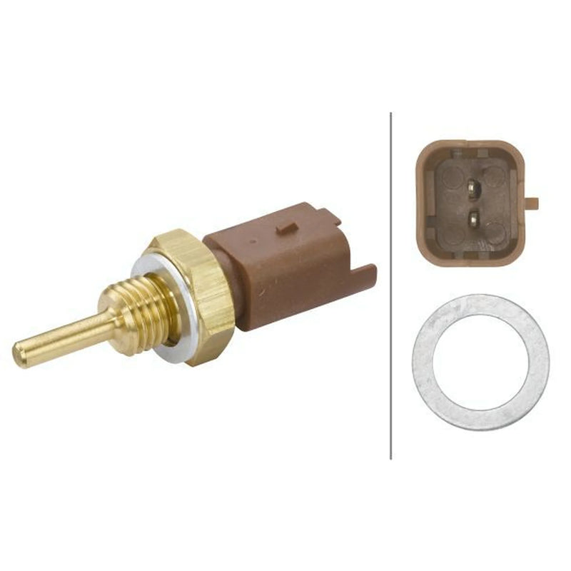 Hella Coolant Temperature Sensor fits Abarth 500 / 595 / 695 2008 on 1.4
