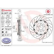 Brembo Front Brake Aluminium Brake Disc Hub Discs & Pads fits Audi A4 B7