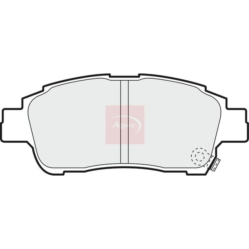 Apec Front Brake Pad Set fits Toyota Yaris/Vitz 1999-2005 1.0 1.3 1.4