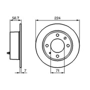 Bosch Front & Rear Brake Discs & Pads fits Citroën Bx 1987-1994 1.9