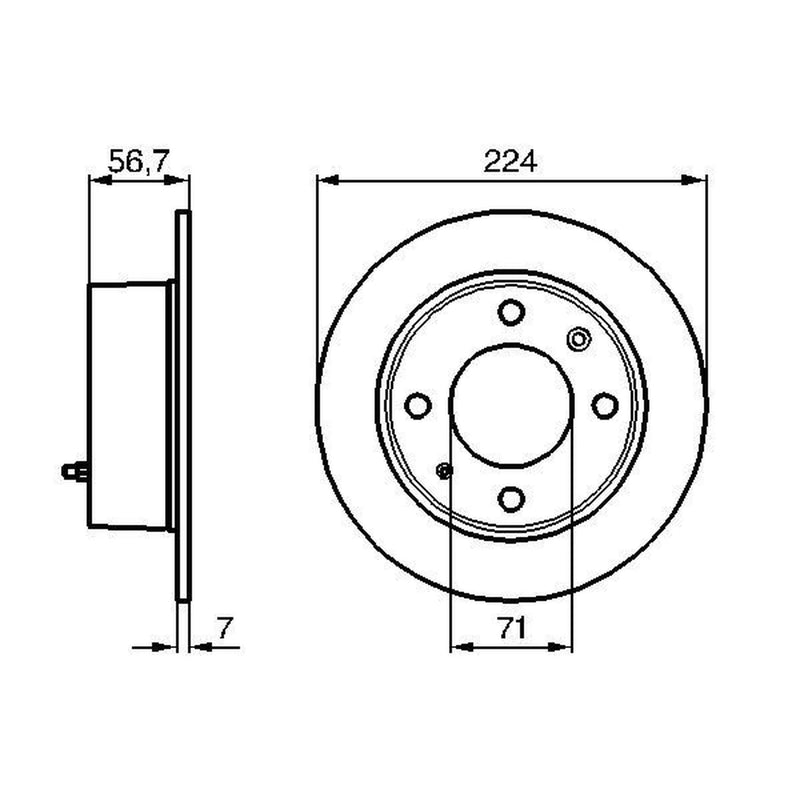 Bosch Front & Rear Brake Discs & Pads fits Citroën Bx 1987-1994 1.9