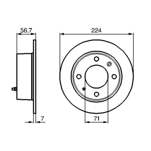 Bosch Front & Rear Brake Discs & Pads fits Citroën Bx 1987-1994 1.9
