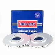 Borg & Beck Front Brake Discs & Pads fits Nissan Patrol Gr 1997-2001 2.7 2.8