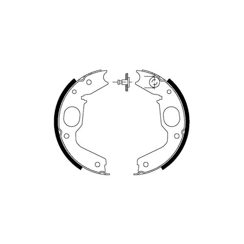 Mintex Parking Brake Shoe Set fits Mitsubishi Challenger 1996-2003 2.5 2.8 3.0
