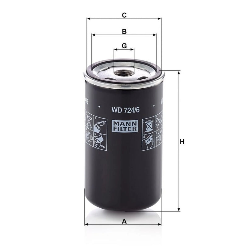 MANN-FILTER Automatic Transmission Hydraulic Filter fits Mercedes-Benz Unimog