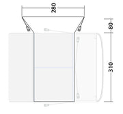 Outwell Tall Connection Jonesville 290/440SA Awning Green Outwell - Dynamic Drive
