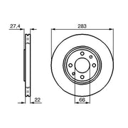 Bosch Front Brake Vented Discs & Pads fits Citroën Xantia 1993-2003 1.9 2.0